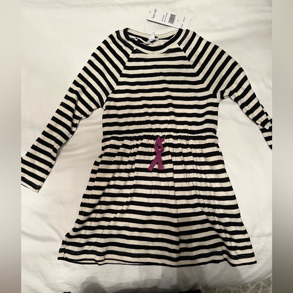 NWT Children’s Splendid Knit Dress - Black and White Stripe - size 5